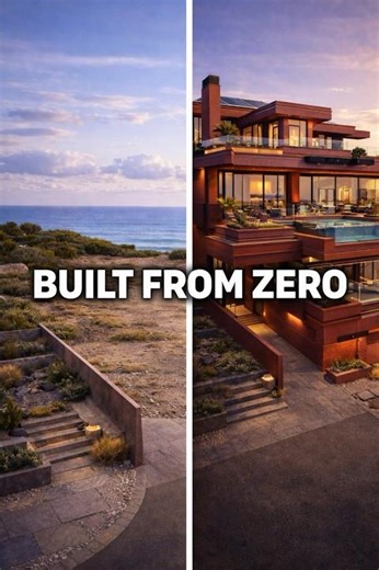 Building an Ultra-Luxury Beach House Realistic Construction Timelapse (AI Cinematic)