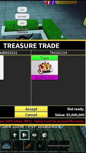 Control W or L Trade in blox fruits #bloxfruit #roblox #giveaway #gaming