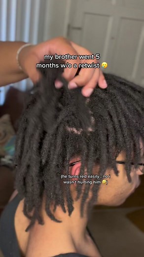 Retwisting My Brother's Starter Locks After 5 Months | Haircare Routine