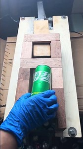 Minimalist wooden machine build #shorts#HolidaysOnShorts #cancrushing #satisfying #FallintoShorts