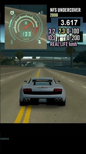 Gallardo 0-200 kmh NFS Undercover