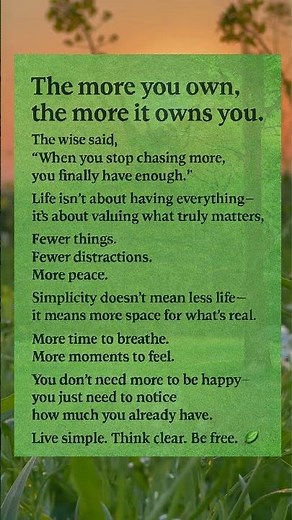 The Power of Simplicity — Why Less Brings You More 🍃 #Simplicity #Minimalism #LifeWisdom