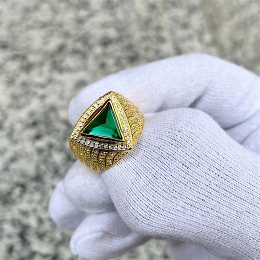 Emerald Ring, Emerald Engagement Ring, Green Gemstone Promise Ring, Anniversary Gift for Her, 925 Sterling Silver, Birthday Gift - Etsy