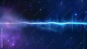Turn the sound wave into an abstract art piece that intermittently glitches, creating random and colorful distortions aesthetic Music equalizer background Animation Video