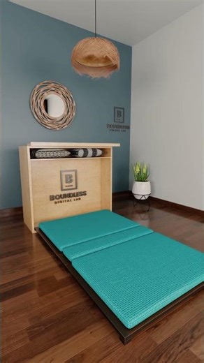 Cabinet Transforms into Table & Bed in Seconds! Compact Living Revolution. #spacesaver