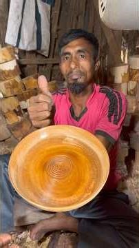 Amazing An attractive plate made of wood #amazing #making #foryou