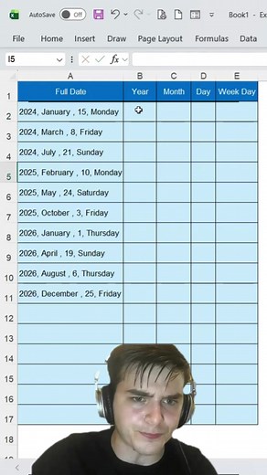 Excel Text Split: Date Month Year
