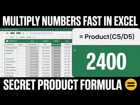 PRODUCT Function for Beginners !! Ms Excel Tutorial