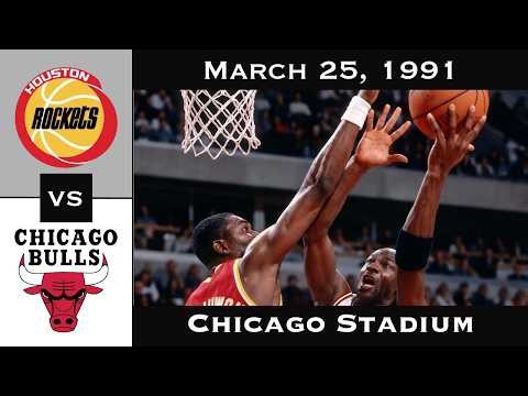 Full Game: Clash of the NBA's Hottest Streaks | Rockets vs Bulls (March 25, 1991)