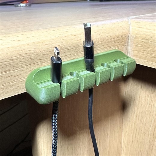 Cable Holder STL Files – 3D Printed Cable Organizer (3-5 Cables) – Desk Cable Management STL – DIY Cable Holder Download - Etsy
