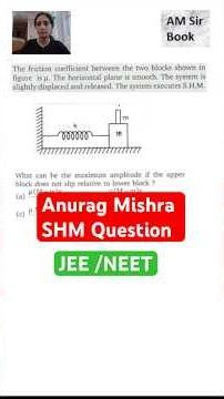 Maximum Amplitude Without Slipping | AM Sir Book | JEE / NEET