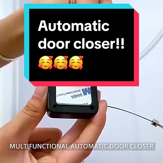 Automatic door closer 1.2m & 1000g punch-free pull rope automatic door closer cord-free 3m self-adhesive#door #closer #drawstring