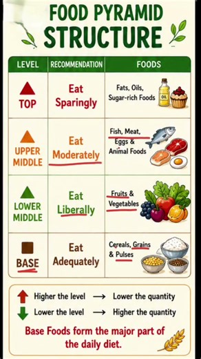 Food Pyramid Structure Explained 🥗