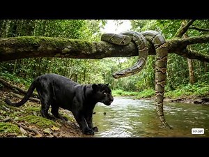 ANACONDA AMBUSHES A BLACK PANTHER