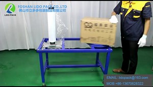 Semi-automatic Stretch Film Wrapping Machine Plastic Film Roll Dispenser for Carton Packing
