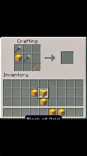 crafting golden trident #minecraft #shorts