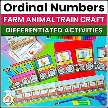 Ordinal Numbers Train Craft - Differentiated Activities with WH Question Visual