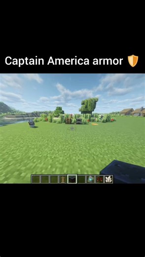 captain America armor in minecraft #shorts #gaming #minecraft #avengers