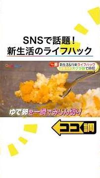 簡単すぎる！ゆで卵が一瞬でみじん切りに！牛乳パックや豆腐の容器を活用した便利ワザも◎SNSで話題の新生活ライフハックを上垣皓太朗アナが徹底調査 #めざましテレビ #ココ調