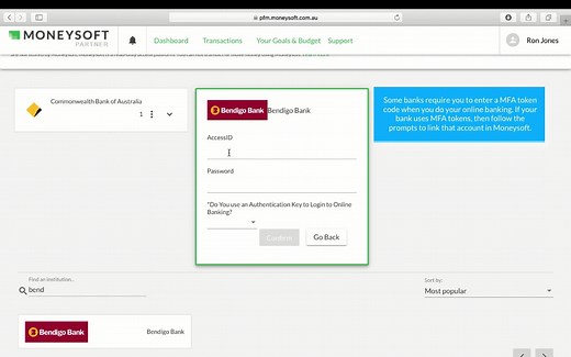 Moneysoft Tutorial 2 - Linking Financial Accounts & Properties