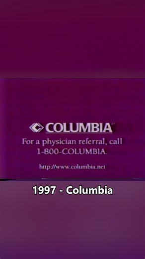 The VHS Files on Instagram: "1997 - Columbia Commercial - theVHSfiles Digitized from VHS, this 1997 Columbia Commercial promotes a physician referral service designed to help patients connect with doctors and medical specialists in their area. The spot emphasizes trust, accessibility, and convenience, reflecting the late-’90s push toward centralized healthcare information and phone-based referral systems before widespread online directories. #retrocommercials #theVHSfiles #VHS #Columbia #Physici