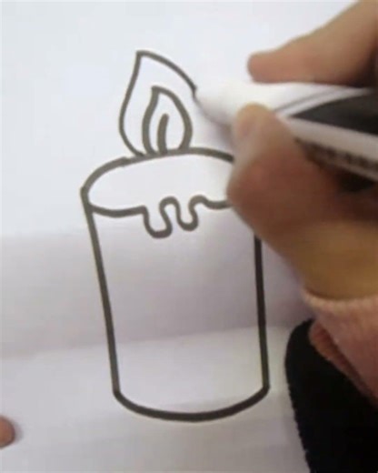 How to draw a candle 🕯✨🎨 #viral #art #shorts
