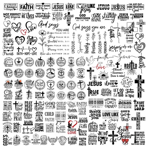 Christian SVG Bundle, Bible Verse Designs Svg, Png, Dxf, Eps, Pdf (digital Download) - Etsy