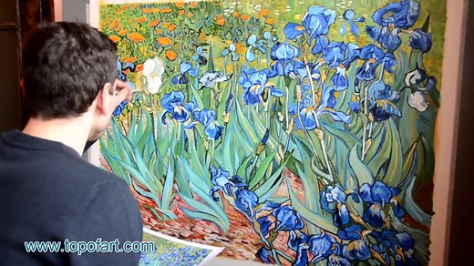 油画教程-梵高大作鸢尾花（Vincent van Gogh - Irises）