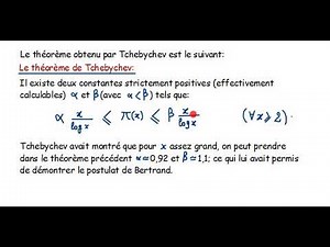 Théories Analytiques des Nombres Premiers: Postulat de Bertrand et Méthode de Tchebychev
