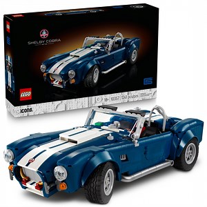 LEGO Icons Shelby Cobra 427 S/C Car Building Set for Adults - Bedroom, Office, or Book Shelf Decor for Sports Car Fans, Ages 18 - Gift Idea for Birthdays - 10357