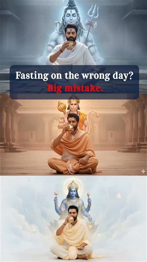 ✅ Fasting on the wrong day? You might be blocking the very blessings you’re trying to attract. Each day of the week carries a unique divine vibration — ruled by a specific deity and planet. 🌞🌙✨ When you fast on the wrong day, that energy clashes — instead of aligning. Here’s the ancient Vedic map of fasting the right way: 🌸 Monday — Lord Shiva For peace, emotional balance & healing of the mind. 🔥 Tuesday — Hanuman & Mangal (Mars) For strength, protection & victory over negativity. 🌕 Wednesd