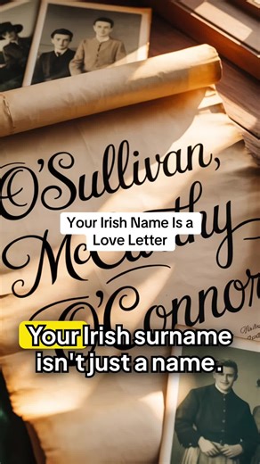 Your Irish Name Is a Love Letter ☘️ Your Irish surname isn't random. It's a thousand-year-old message from your ancestors. Drop your Irish surname below. Let's celebrate our legacy together. Irish surnames meaning, Irish name meanings, Irish heritage, Irish ancestry, Irish family history, Irish pride, Irish surnames explained, Irish genealogy, Irish last names, Irish culture, Irish American #IrishHeritage #IrishPride #IrishSurnames #IrishAncestry #IrishCulture