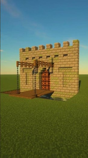 ⚔️ Construire l'Entrée d'un Château dans Minecraft en Quelques Blocs #minecraft #minecraftshorts