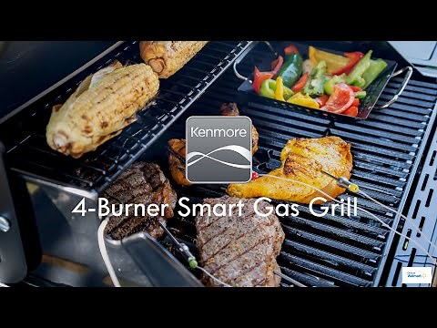 Kenmore 4-Burner Smart Gas Grill with Side Searing Burner