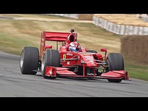 Ferrari test driver Marc Gene driving the Ferrari F60 F1 @ Goodwood Festival of Speed