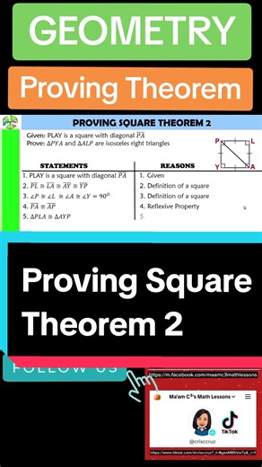 Proving the Square Theorem in Geometry