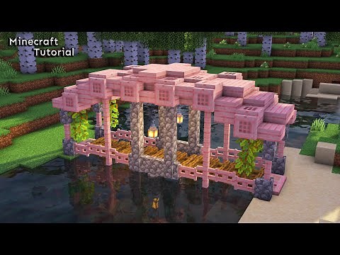 Minecraft 1.20 | How to Build a Cherry Bridge - Puente de Cerezo
