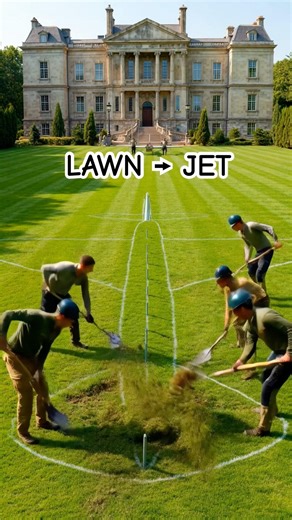 A Giant Airplane Grew on This Lawn 😳✈️