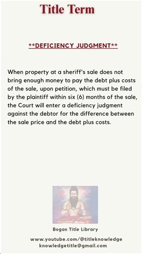DEFICIENCY JUDGMENT_Title Term