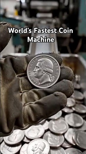 The coin-making process is faster than your eyes can see #mindblown #shorts