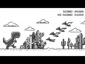 🦖 Dinosaur Gameplay (Google Chrome) - 😜High Score Run!