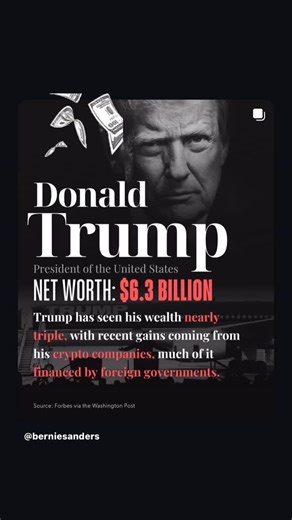 Veronica De La Cruz on Instagram: "Billionaires in Donald Trump’s Government Cabinet & Inner Circle 💵 Donald Trump – President of the United States | Net worth: $6.3B Real estate mogul, media entrepreneur, reality TV star; owner of multiple crypto ventures. Reported to receive foreign gifts, which under law must be disclosed to the U.S. Treasury. Elon Musk – White House adviser / Government efficiency role | Net worth: $730B CEO of Tesla & SpaceX, tech billionaire advising on government efficie