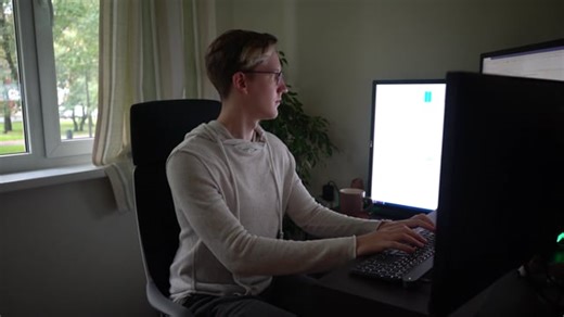 Typing, Computer, Working