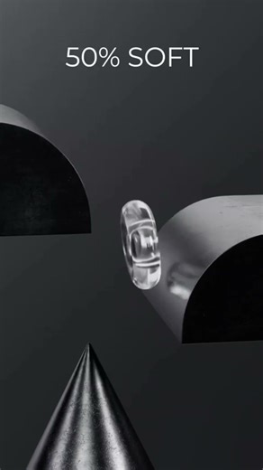 Watch this satisfyng transition as we go from 0% to 100% soft. #physics #3danimation