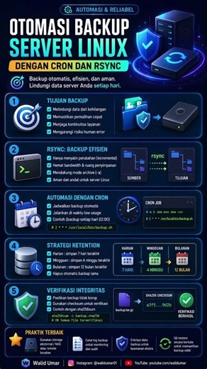 Otomasi Backup Server Linux dengan Cron dan Rsync: Backup Aman Tanpa Ribet