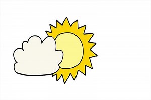 cartoon weather creative drawing