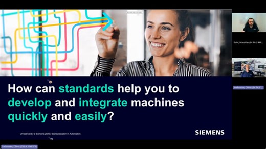 Recording of the webinar Standardized Machine Engineering