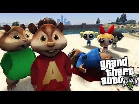 GTA 5 Mods - ALVIN AND THE CHIPMUNKS VS POWER PUFF GIRLS MOD (GTA 5 PC Mods Gameplay)