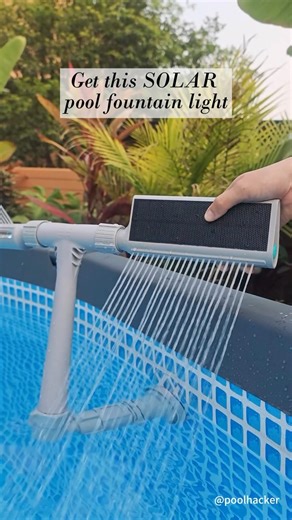 Poolhacker on Instagram: "Hands down the BEST pool fountain I’ve ever used! 💦☀️ It’s solar-powered, super cute, and fits both above-ground and in-ground pools! Total game changer for pool days — trust me, your pool NEEDS this 💙 #poolhacker #pooltok #pooldays #poolopening #openpool#poolstuff #backyardprojects #poolaccessories #poolside #thebest #summerisback #summer #summeriscoming #poolsidesolarlight #solarlights #swimmingpool #pool #musthave #poolsetup #poolhackersolarlight #solarlightsoftikt