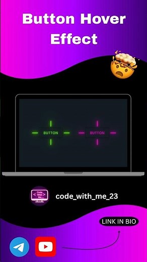 Button Hover Effect ✨ | Creative CSS Glow Animation 🔥 | HTML CSS Mini Project